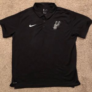 Nike San Antonio Spurs Dri-Fit Black Polo XXL